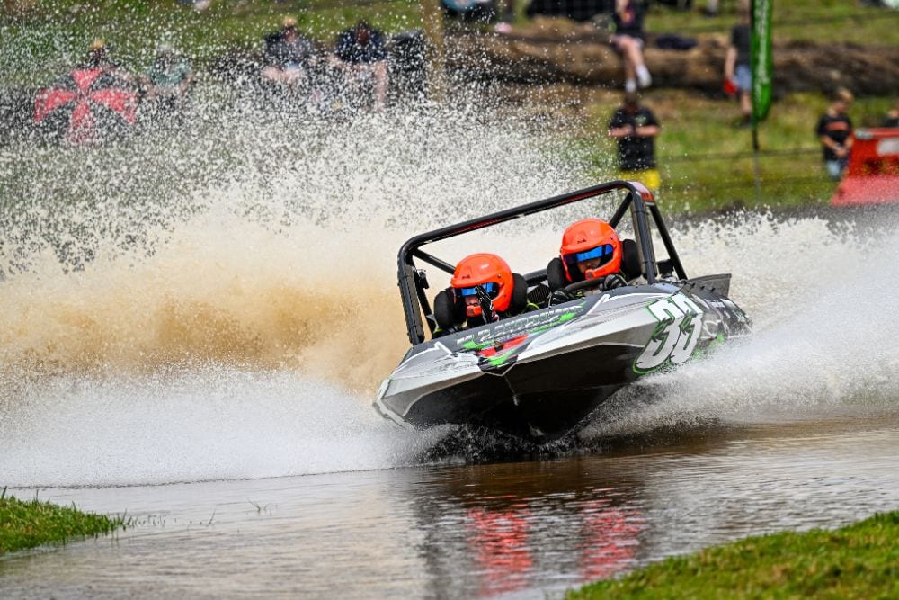 Jetsprinting Is All About Precision High Speed Cornering. New Plymouth Group A Driver Scott Andrews And Andrew Baikie Show How It’s Done