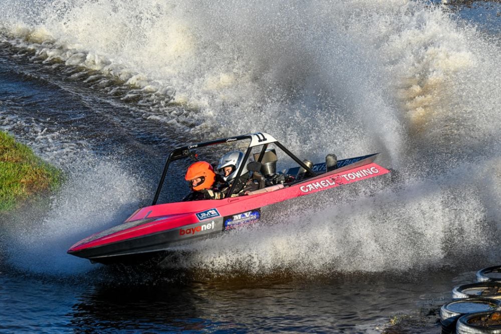 Gemma Johnson (driving, At Right) And Richard Currie In Championship Form At Mountain View